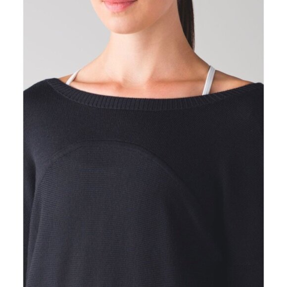 Lululemon Sattva Sweater Wool Lightweight Soft Stretch Wide Hem Dolman Minimal 6 - Picture 6 of 16